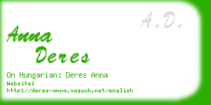 anna deres business card